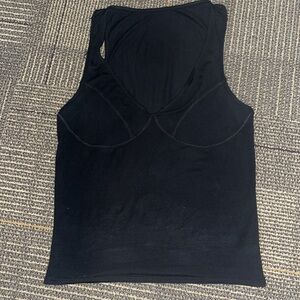 semi distressed/sheer corset underlined tank. 🖤